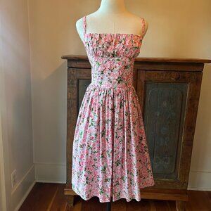 RARE Bernie Dexter Cherry Blossoms Paris Dress